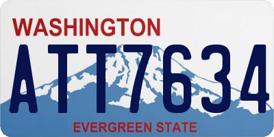 WA license plate ATT7634