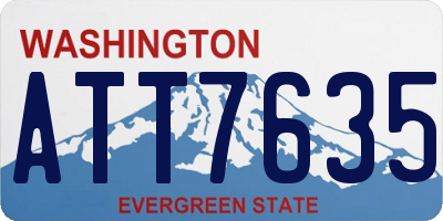 WA license plate ATT7635