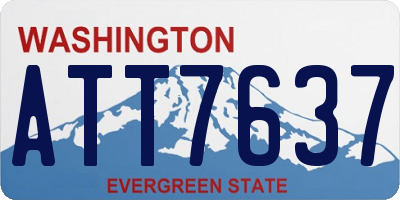 WA license plate ATT7637