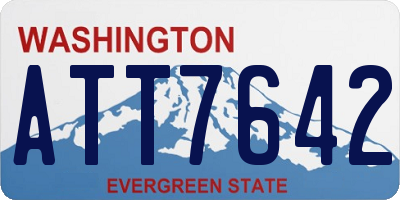 WA license plate ATT7642
