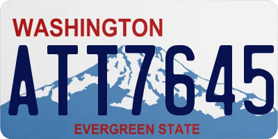WA license plate ATT7645
