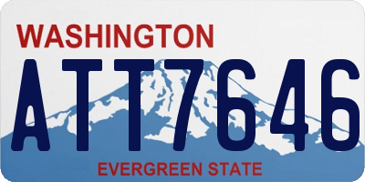 WA license plate ATT7646