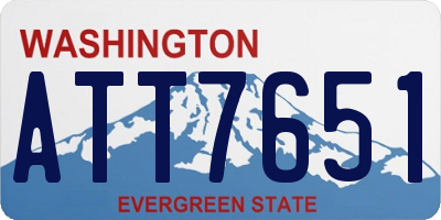 WA license plate ATT7651