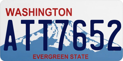 WA license plate ATT7652