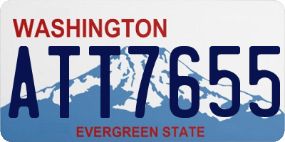 WA license plate ATT7655