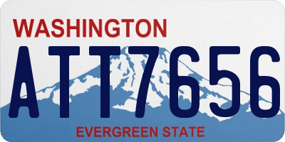WA license plate ATT7656