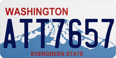 WA license plate ATT7657