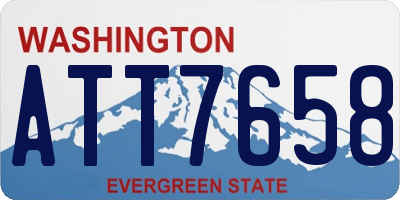 WA license plate ATT7658