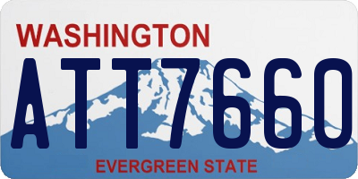 WA license plate ATT7660