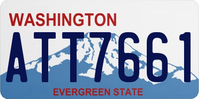 WA license plate ATT7661