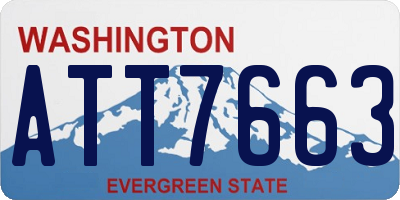 WA license plate ATT7663
