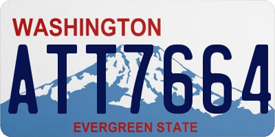 WA license plate ATT7664