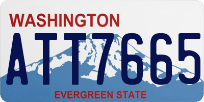 WA license plate ATT7665