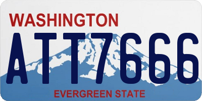WA license plate ATT7666