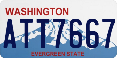 WA license plate ATT7667