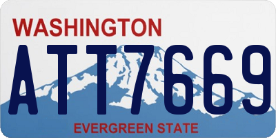 WA license plate ATT7669