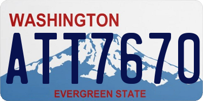 WA license plate ATT7670