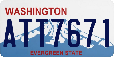 WA license plate ATT7671