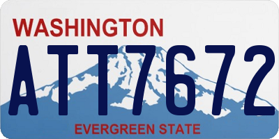WA license plate ATT7672
