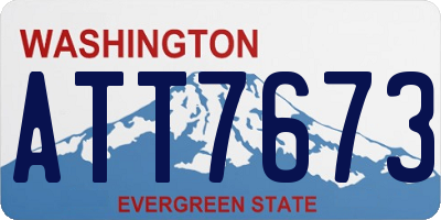 WA license plate ATT7673
