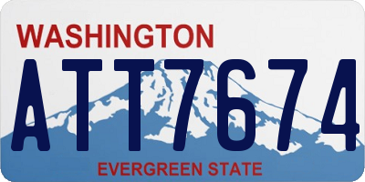 WA license plate ATT7674