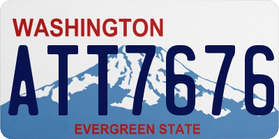 WA license plate ATT7676