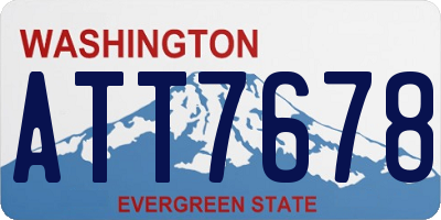 WA license plate ATT7678