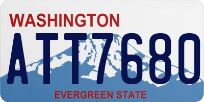 WA license plate ATT7680