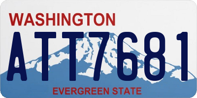 WA license plate ATT7681
