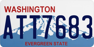 WA license plate ATT7683