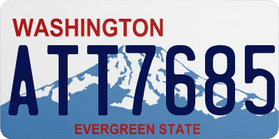 WA license plate ATT7685