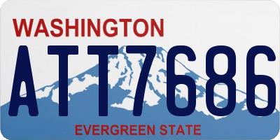 WA license plate ATT7686