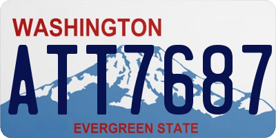 WA license plate ATT7687