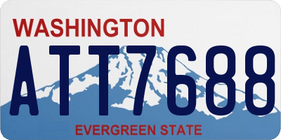 WA license plate ATT7688