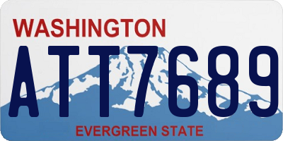 WA license plate ATT7689