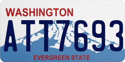 WA license plate ATT7693