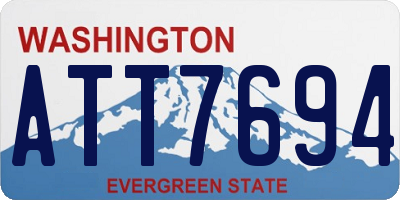 WA license plate ATT7694