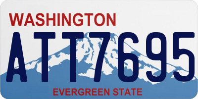 WA license plate ATT7695