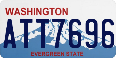 WA license plate ATT7696