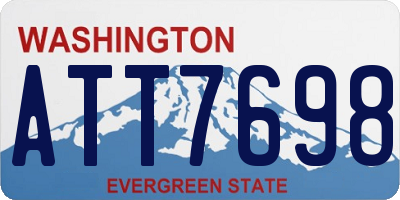 WA license plate ATT7698