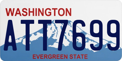 WA license plate ATT7699