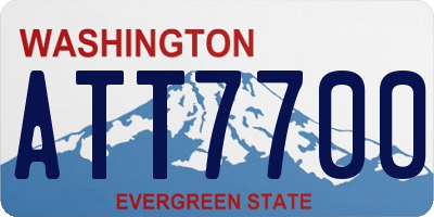 WA license plate ATT7700