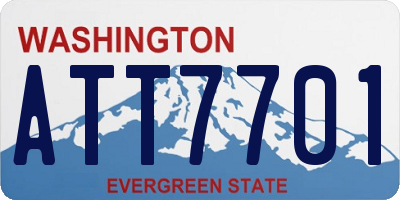 WA license plate ATT7701