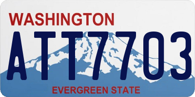 WA license plate ATT7703