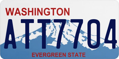 WA license plate ATT7704