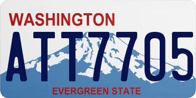 WA license plate ATT7705