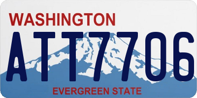 WA license plate ATT7706