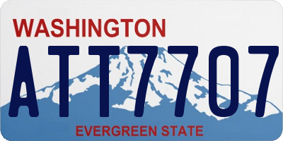 WA license plate ATT7707