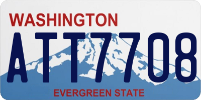 WA license plate ATT7708