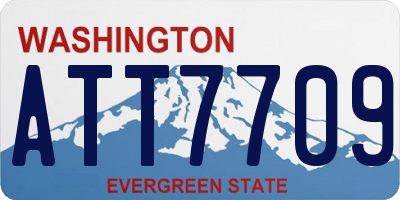 WA license plate ATT7709